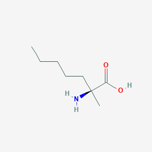 molecular formula C8H17NO2 B051144 Heptanoic acid, 2-amino-2-methyl-, (2S)-(9CI) CAS No. 114923-78-3