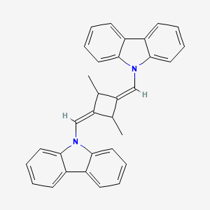 molecular formula C32H26N2 B5114593 9-[[3-(Carbazol-9-ylmethylidene)-2,4-dimethylcyclobutylidene]methyl]carbazole 