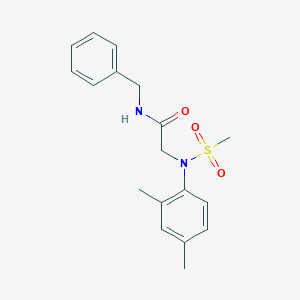 molecular formula C18H22N2O3S B5114664 N-benzyl-2-(2,4-dimethyl-N-methylsulfonylanilino)acetamide 