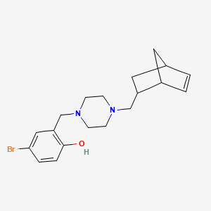 molecular formula C19H25BrN2O B5114683 2-{[4-(Bicyclo[2.2.1]hept-5-en-2-ylmethyl)piperazin-1-yl]methyl}-4-bromophenol 
