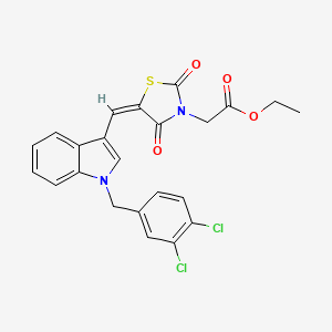 molecular formula C23H18Cl2N2O4S B5114901 ethyl [(5E)-5-{[1-(3,4-dichlorobenzyl)-1H-indol-3-yl]methylidene}-2,4-dioxo-1,3-thiazolidin-3-yl]acetate 