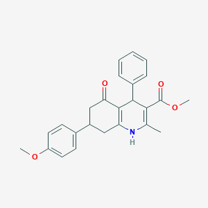 molecular formula C25H25NO4 B5114935 Methyl 7-(4-methoxyphenyl)-2-methyl-5-oxo-4-phenyl-1,4,5,6,7,8-hexahydroquinoline-3-carboxylate 