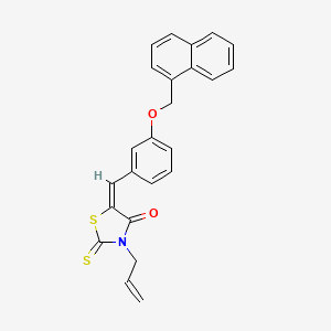 molecular formula C24H19NO2S2 B5114952 (5E)-5-[3-(naphthalen-1-ylmethoxy)benzylidene]-3-(prop-2-en-1-yl)-2-thioxo-1,3-thiazolidin-4-one 