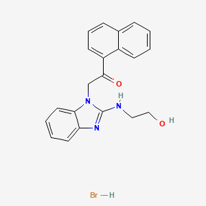 molecular formula C21H20BrN3O2 B5114963 2-[2-(2-Hydroxyethylamino)benzimidazol-1-yl]-1-naphthalen-1-ylethanone;hydrobromide 