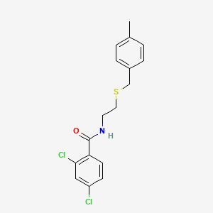 molecular formula C17H17Cl2NOS B5114972 2,4-dichloro-N-{2-[(4-methylbenzyl)thio]ethyl}benzamide 