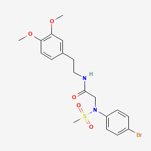 molecular formula C19H23BrN2O5S B5115015 2-(4-bromo-N-methylsulfonylanilino)-N-[2-(3,4-dimethoxyphenyl)ethyl]acetamide CAS No. 6444-60-6