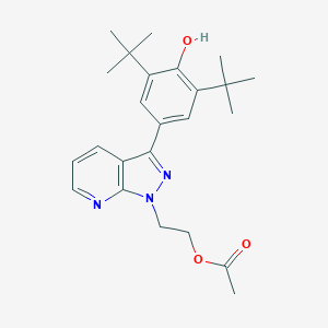 2-(3-(3,5-Di-tert-butyl-4-hydroxyphenyl)-1H-pyrazolo(3,4-b)pyridin-1-yl)ethyl acetate