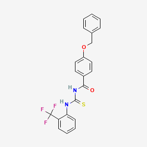 molecular formula C22H17F3N2O2S B5115211 4-(benzyloxy)-N-({[2-(trifluoromethyl)phenyl]amino}carbonothioyl)benzamide 