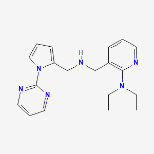 molecular formula C19H24N6 B5115217 N,N-diethyl-3-[[(1-pyrimidin-2-ylpyrrol-2-yl)methylamino]methyl]pyridin-2-amine 