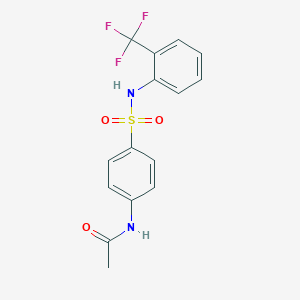 molecular formula C15H13F3N2O3S B511524 N-(4-{[2-(trifluoromethyl)phenyl]sulfamoyl}phenyl)acetamide CAS No. 194801-21-3