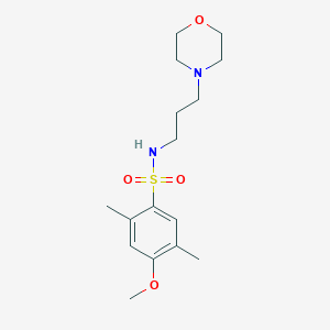 molecular formula C16H26N2O4S B511533 4-methoxy-2,5-dimethyl-N-(3-morpholinopropyl)benzenesulfonamide CAS No. 433690-71-2