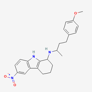 molecular formula C23H27N3O3 B5115411 N-[4-(4-methoxyphenyl)butan-2-yl]-6-nitro-2,3,4,9-tetrahydro-1H-carbazol-1-amine 