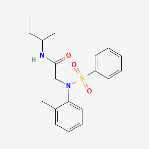 molecular formula C19H24N2O3S B5115426 N-butan-2-yl-N~2~-(2-methylphenyl)-N~2~-(phenylsulfonyl)glycinamide 