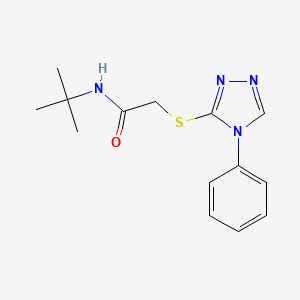 molecular formula C14H18N4OS B5115450 N-tert-butyl-2-[(4-phenyl-4H-1,2,4-triazol-3-yl)sulfanyl]acetamide 