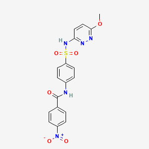 molecular formula C18H15N5O6S B5115477 N-{4-[(6-methoxypyridazin-3-yl)sulfamoyl]phenyl}-4-nitrobenzamide 