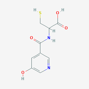 molecular formula C9H10N2O4S B5115591 2-[(5-Hydroxypyridine-3-carbonyl)amino]-3-sulfanylpropanoic acid 