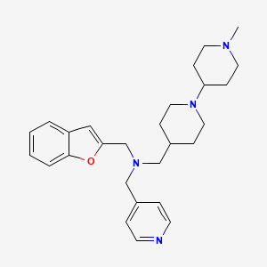 molecular formula C27H36N4O B5115684 N-(1-benzofuran-2-ylmethyl)-1-[1-(1-methylpiperidin-4-yl)piperidin-4-yl]-N-(pyridin-4-ylmethyl)methanamine 