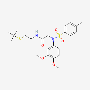 molecular formula C23H32N2O5S2 B5115787 N-[2-(tert-butylsulfanyl)ethyl]-N~2~-(3,4-dimethoxyphenyl)-N~2~-[(4-methylphenyl)sulfonyl]glycinamide 