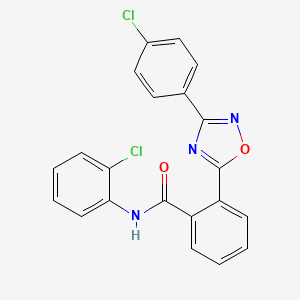 molecular formula C21H13Cl2N3O2 B5115796 N-(2-chlorophenyl)-2-[3-(4-chlorophenyl)-1,2,4-oxadiazol-5-yl]benzamide 