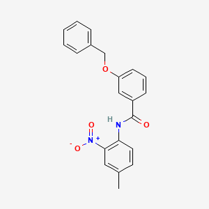 molecular formula C21H18N2O4 B5115883 N-(4-methyl-2-nitrophenyl)-3-phenylmethoxybenzamide 