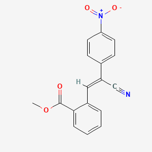 molecular formula C17H12N2O4 B5116036 methyl 2-[(Z)-2-cyano-2-(4-nitrophenyl)ethenyl]benzoate 