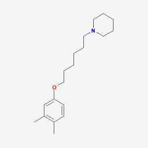 molecular formula C19H31NO B5116040 1-[6-(3,4-dimethylphenoxy)hexyl]piperidine 
