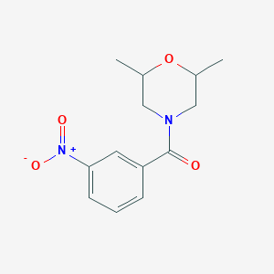 molecular formula C13H16N2O4 B5116155 2,6-dimethyl-4-(3-nitrobenzoyl)morpholine 