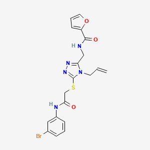 molecular formula C19H18BrN5O3S B5116239 N-{[4-allyl-5-({2-[(3-bromophenyl)amino]-2-oxoethyl}thio)-4H-1,2,4-triazol-3-yl]methyl}-2-furamide 