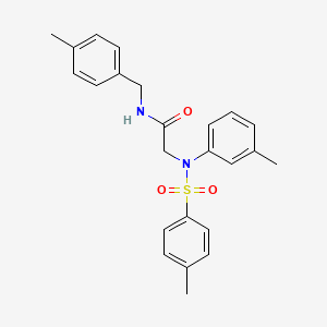 molecular formula C24H26N2O3S B5116269 N-(4-methylbenzyl)-N~2~-(3-methylphenyl)-N~2~-[(4-methylphenyl)sulfonyl]glycinamide 