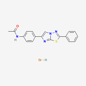 molecular formula C18H15BrN4OS B5116309 N-[4-(2-phenylimidazo[2,1-b][1,3,4]thiadiazol-6-yl)phenyl]acetamide;hydrobromide 