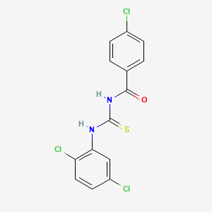 molecular formula C14H9Cl3N2OS B5116356 4-chloro-N-[(2,5-dichlorophenyl)carbamothioyl]benzamide 