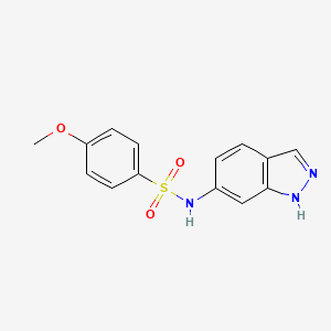 molecular formula C14H13N3O3S B5116419 N-(1H-indazol-6-yl)-4-methoxybenzenesulfonamide 