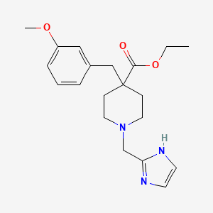 molecular formula C20H27N3O3 B5116528 ethyl 1-(1H-imidazol-2-ylmethyl)-4-(3-methoxybenzyl)-4-piperidinecarboxylate 