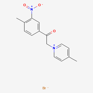 molecular formula C15H15BrN2O3 B5116586 1-(4-Methyl-3-nitrophenyl)-2-(4-methylpyridin-1-ium-1-yl)ethanone;bromide 