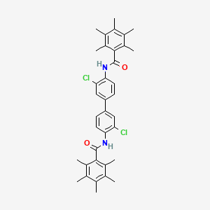 molecular formula C36H38Cl2N2O2 B5116658 N-[2-chloro-4-[3-chloro-4-[(2,3,4,5,6-pentamethylbenzoyl)amino]phenyl]phenyl]-2,3,4,5,6-pentamethylbenzamide 