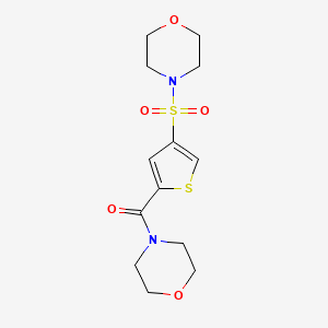molecular formula C13H18N2O5S2 B5116713 Morpholin-4-yl-(4-morpholin-4-ylsulfonylthiophen-2-yl)methanone 