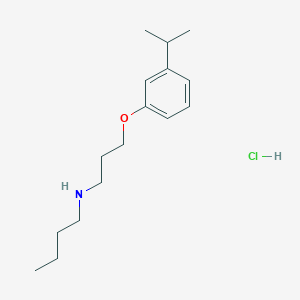 molecular formula C16H28ClNO B5116737 N-[3-(3-propan-2-ylphenoxy)propyl]butan-1-amine;hydrochloride 