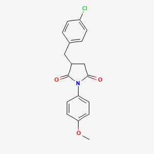 B5116833 3-(4-chlorobenzyl)-1-(4-methoxyphenyl)-2,5-pyrrolidinedione CAS No. 5564-35-2