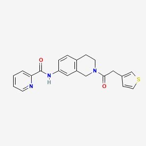 molecular formula C21H19N3O2S B5116869 N-[2-(2-thiophen-3-ylacetyl)-3,4-dihydro-1H-isoquinolin-7-yl]pyridine-2-carboxamide 