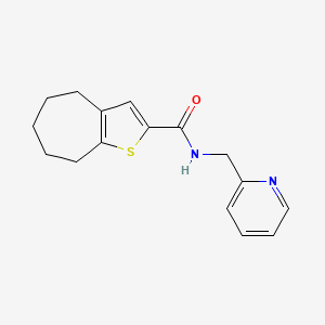 molecular formula C16H18N2OS B5116915 N-[(PYRIDIN-2-YL)METHYL]-4H5H6H7H8H-CYCLOHEPTA[B]THIOPHENE-2-CARBOXAMIDE 
