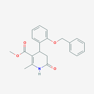 molecular formula C21H21NO4 B5116953 Methyl 4-[2-(benzyloxy)phenyl]-2-methyl-6-oxo-1,4,5,6-tetrahydropyridine-3-carboxylate 