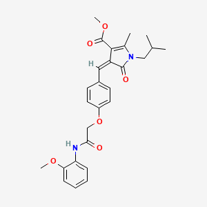 molecular formula C27H30N2O6 B5116976 methyl (4Z)-4-(4-{2-[(2-methoxyphenyl)amino]-2-oxoethoxy}benzylidene)-2-methyl-1-(2-methylpropyl)-5-oxo-4,5-dihydro-1H-pyrrole-3-carboxylate 