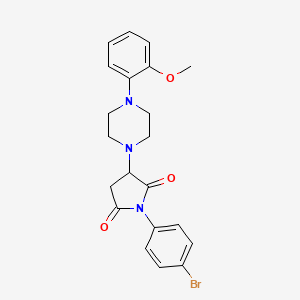 molecular formula C21H22BrN3O3 B5117040 1-(4-Bromophenyl)-3-[4-(2-methoxyphenyl)piperazin-1-yl]pyrrolidine-2,5-dione 