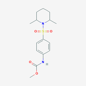 molecular formula C15H22N2O4S B5117194 methyl N-[4-(2,6-dimethylpiperidin-1-yl)sulfonylphenyl]carbamate 