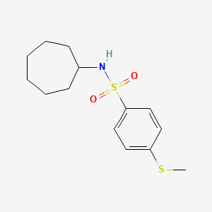 molecular formula C14H21NO2S2 B5117252 N-cycloheptyl-4-(methylsulfanyl)benzenesulfonamide 