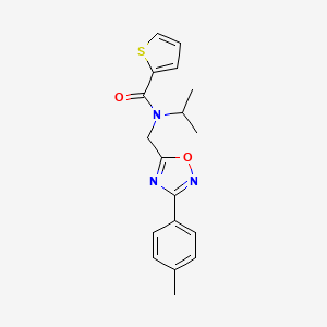 molecular formula C18H19N3O2S B5117305 N-{[3-(4-methylphenyl)-1,2,4-oxadiazol-5-yl]methyl}-N-(propan-2-yl)thiophene-2-carboxamide 