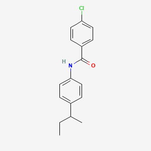 molecular formula C17H18ClNO B5117341 N-[4-(butan-2-yl)phenyl]-4-chlorobenzamide 