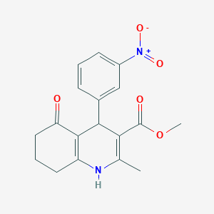 molecular formula C18H18N2O5 B5117394 Methyl 2-methyl-4-(3-nitrophenyl)-5-oxo-1,4,5,6,7,8-hexahydroquinoline-3-carboxylate 