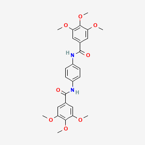 molecular formula C26H28N2O8 B5117499 3,4,5-trimethoxy-N-[4-[(3,4,5-trimethoxybenzoyl)amino]phenyl]benzamide 