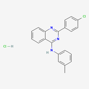 molecular formula C21H17Cl2N3 B5117512 2-(4-chlorophenyl)-N-(3-methylphenyl)quinazolin-4-amine;hydrochloride 